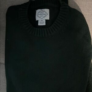 St. John's Bay Men's Forest Green Crewneck Knit Sweater Medium